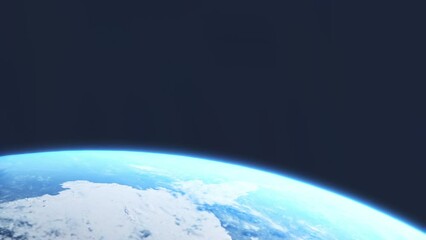 Wall Mural - Antarctica from Space with Thin Planet Atmosphere with Clouds and Ice