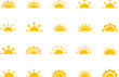 © Volodymyr - Yellow half sun vector icon logo .