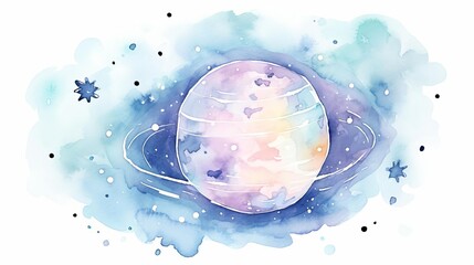 Wall Mural - interstellar planet, planet in an interstellar space