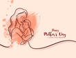 Stylish elegant Happy Mother's day celebration greeting card design