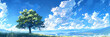 Summer sky, panorama,  the beauty and freshness of nature