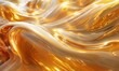 Abstract, flowing visuals resembling a river of molten gold, smooth gradients, and shimmering highlights that suggest motion and warmth