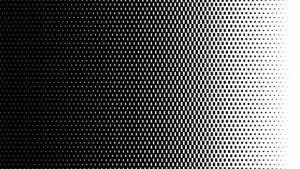 Aufkleber - Halftone Square Pixels Pattern. Faded Shade Background. Grid Gradation BG. Black Screentone Diffuse Background. Overlay Texture. Abstract Patern for Design Comic Prints. Vector Illustration.