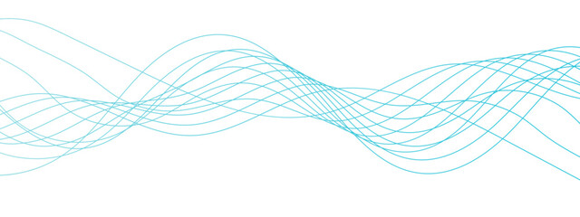 Aufkleber - Abstract colorful glowing frequency sound wave technology curve lines background. Geometric Technology, data frequency gradient lines on transparent background. Used for science, business, template, 