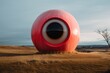 © Balaraw - Surreal red sphere in a rural landscape