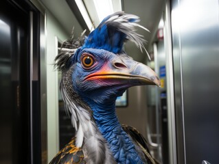 Canvas Print - Close-up of a colorful bird with vibrant feathers