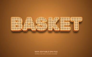 Fototapete - Basket 3D editable text style effect