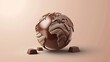 world chocolate day vector illustration. Chocolate globe illustration