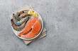 Seafood Platter Delight: Shrimps and Salmon