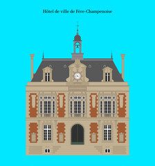 Canvas Print - Hôtel de ville de Fère-Champenoise, France