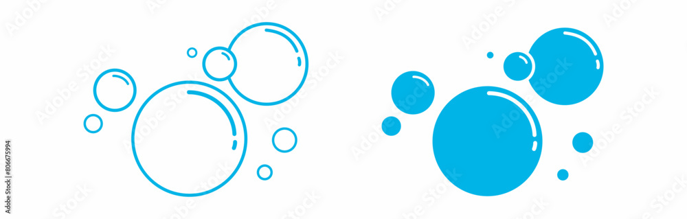 Flat design bubble soap vector icon Stock Vector | Adobe Stock