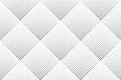 Abstract Seamless Geometric Checked Dots and Dashes Halftone Pattern. White Textured Background.