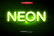 Super Green Neon Glow 3D Editable Text Effect