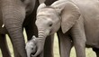 a-baby-elephant-cuddling-with-its-mother- 2