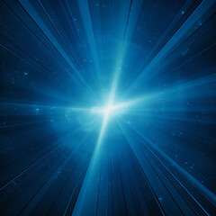 Wall Mural - blue starburst rays background
