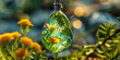 Glass yellow flowers symphony crafting dreams through translucent artistry terrarium necklace Jewelry lets tiny bits nature 
