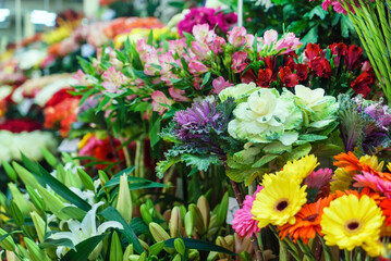 Poster - nice flowers in the flower shop