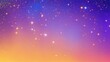 Glittering Orange, Blue and Purple gradient background with hologram effect and magic lights. fantasy backdrop with fairy sparkles, gold stars, and festive blurs