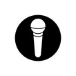 Microphone icon vector. mic illustration sign. Karaoke symbol. Audio logo.