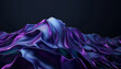 Purple and blue glossy wallpaper with abstract shapes. Glowing wavy texture. Background with curvy organics shapes. Generative ai