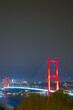 Bosphorus or 15th July Martyrs' Bridge vertical photo. Istanbul view