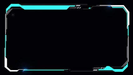 Poster - universal technology line and frame video overlay futuristic hud head up display interface template 