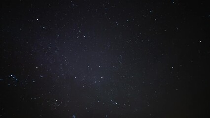 A timelapse of starry sky at night in Morocco wide shot tilt