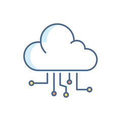 Computing Cloud vector icon