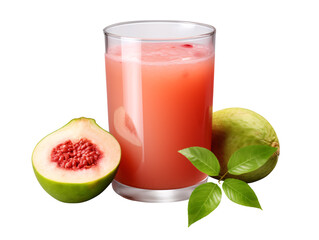 Canvas Print - a glass of pink juice next to a fruit