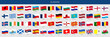© polgin - A set of wave-shaped flags of European countries. Detailed national flags of Europe countries, including small states and partially European countries. Vector illustration