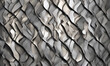 abstract wavy surface in metallic silver colors