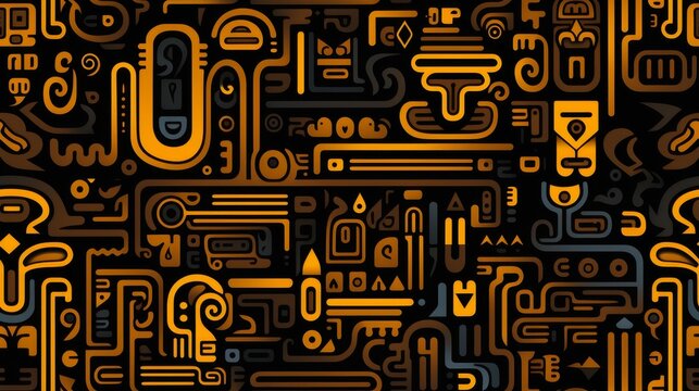 Seamless patterns creative ethnic style vector