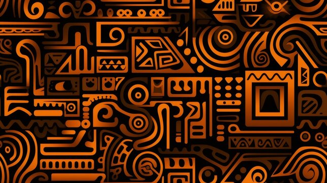 Seamless patterns creative ethnic style vector