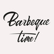 Barbeque time lettering picnic card