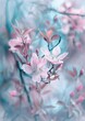 Whispers of Spring: Delicate Pink Petals Floating in Serenity - Generative AI