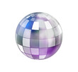Disco ball vector in 3d style isolated on white background. Vector 3d disco ball background with stars and glitter. Music dance illustration.