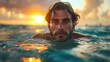 © Руслан Галиуллин - handsome caucasian man swimming in water