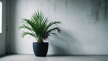 Wall Mural - creative layout of colorful palm leaves on a white background in the rays of the sun, with shadows. 
