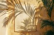 Warm sunlight casting palm shadows on an exterior wall