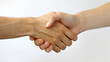 © otter2 - Close-up of a handshake against a white background, representing successful business deals or partnerships