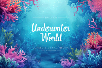 Sticker - Underwater marine wildlife