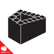 Penrose stairs vector glyph icon