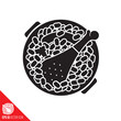 Cassoulet stew vector glyph icon