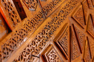 Wall Mural - Wooden minbar details of Sivrihisar Ulu Cami or Grand Mosque