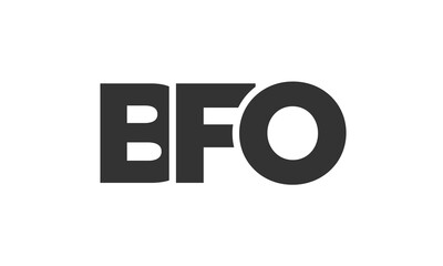 Poster - BFO logo design template with strong and modern bold text. Initial based vector logotype featuring simple and minimal typography. Trendy company identity.