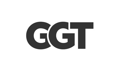 Poster - GGT logo design template with strong and modern bold text. Initial based vector logotype featuring simple and minimal typography. Trendy company identity.