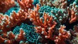 © PixaVerse Studio - Organic texture of the hard coral, Abstract background in coral color