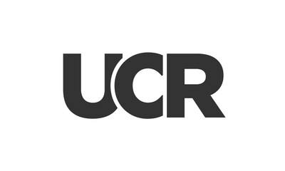 Poster - UCR logo design template with strong and modern bold text. Initial based vector logotype featuring simple and minimal typography. Trendy company identity.