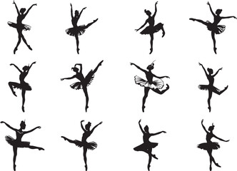 ballerina Silhouette Vector Illustration
