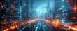 © Sodapeaw - A futuristic cityscape illuminated by digital networks, showcasing interconnected data streams that symbolize a smart citys advanced communication infrastructure